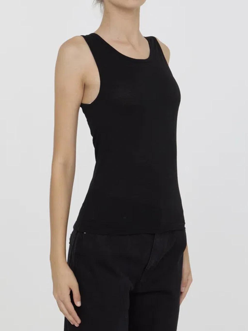 SAINT LAURENT Undershirt Tank Top In Black Product Image