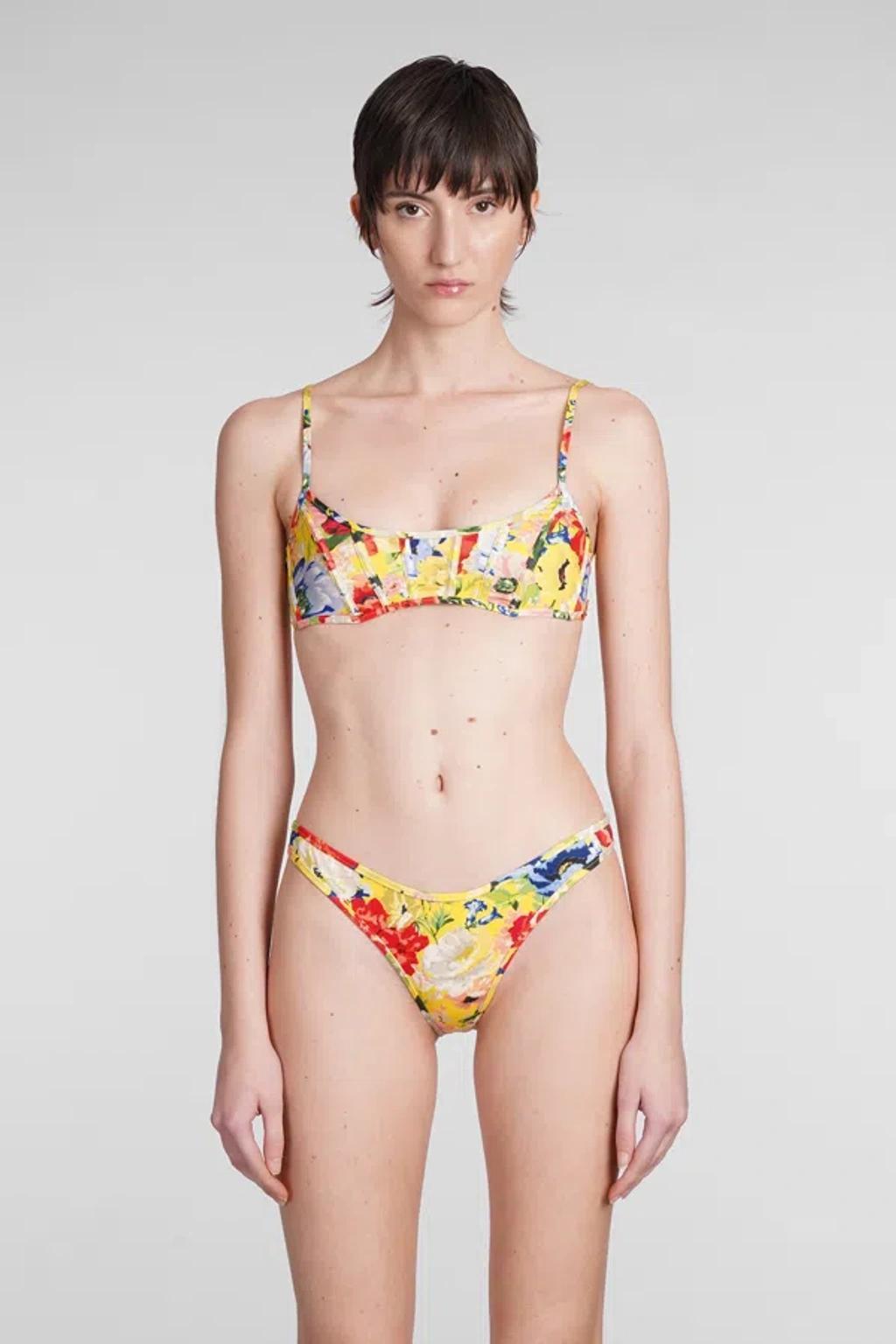 ZIMMERMANN Alight Floral-print Bikini In Yellow Product Image