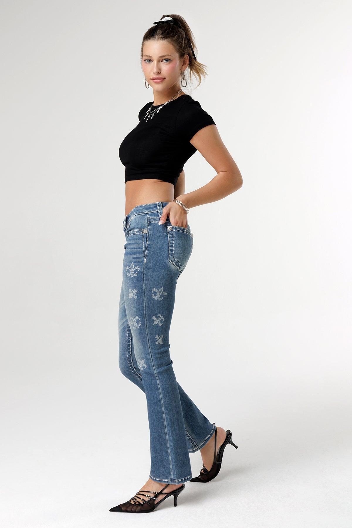 Scattered Fleur Slim Bootcut Jeans product image