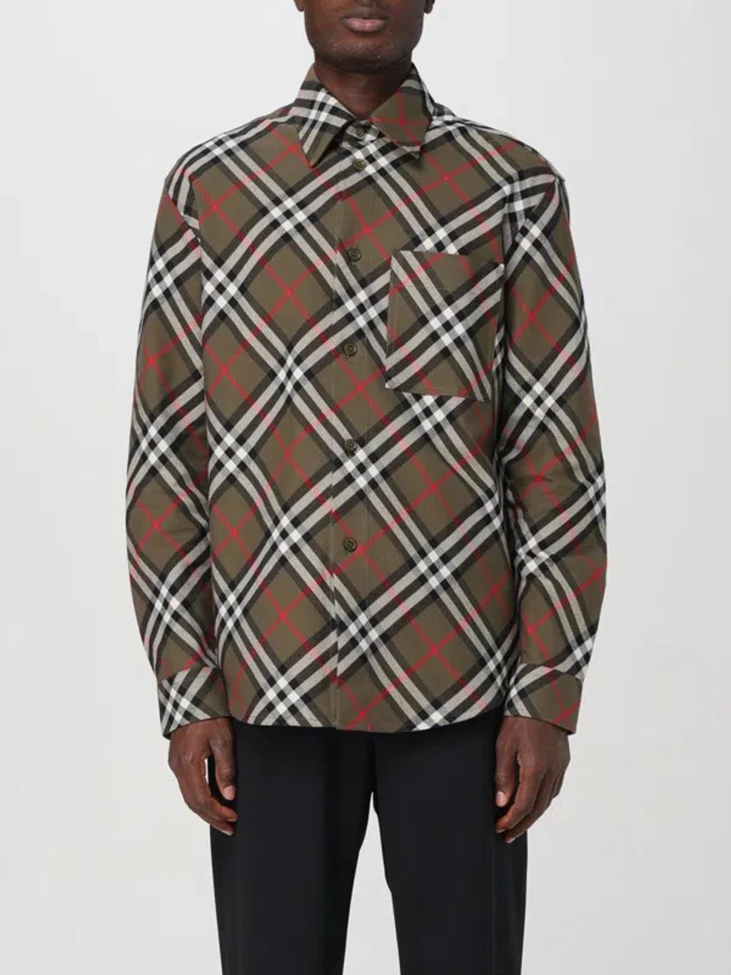 BURBERRY Shirt  Men Color Olive Product Image