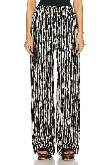 Chloe Printed Pant Black. (also in 38). Product Image