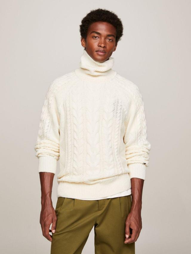 Tommy Hilfiger Men's Relaxed Fit Cable Knit Turtleneck Product Image