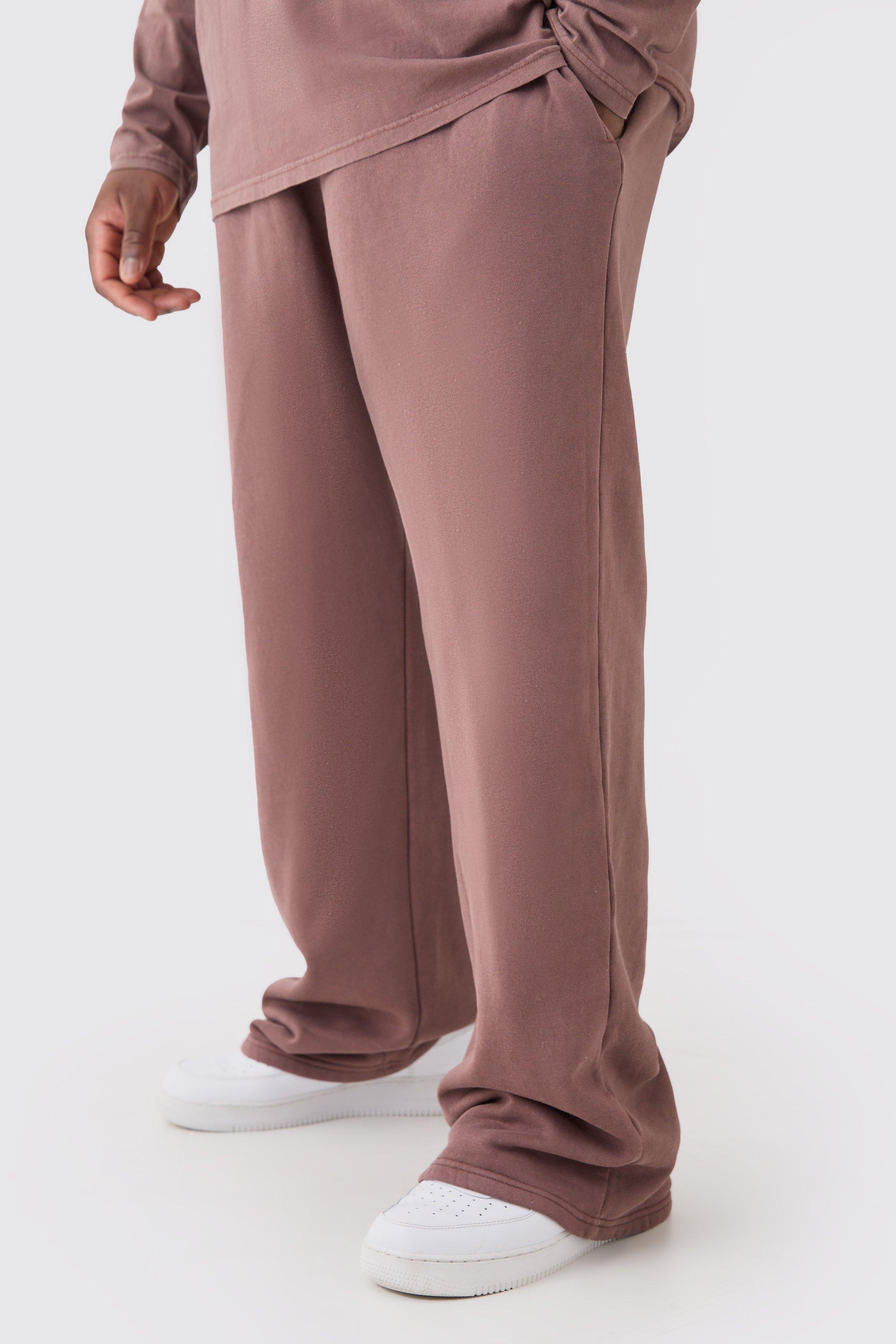 Plus Relaxed Fit Laundered Wash Sweatpants | boohooMAN USA Product Image