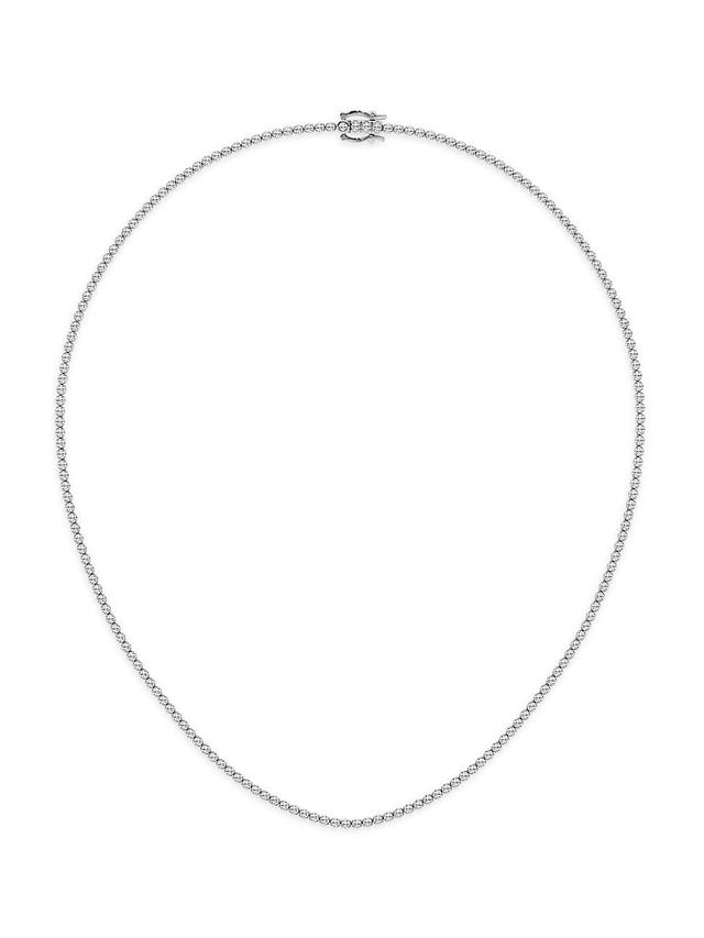 Womens 14K White Gold & Lab-Grown Diamond Tennis Necklace/5.00-20.00 TCW Product Image