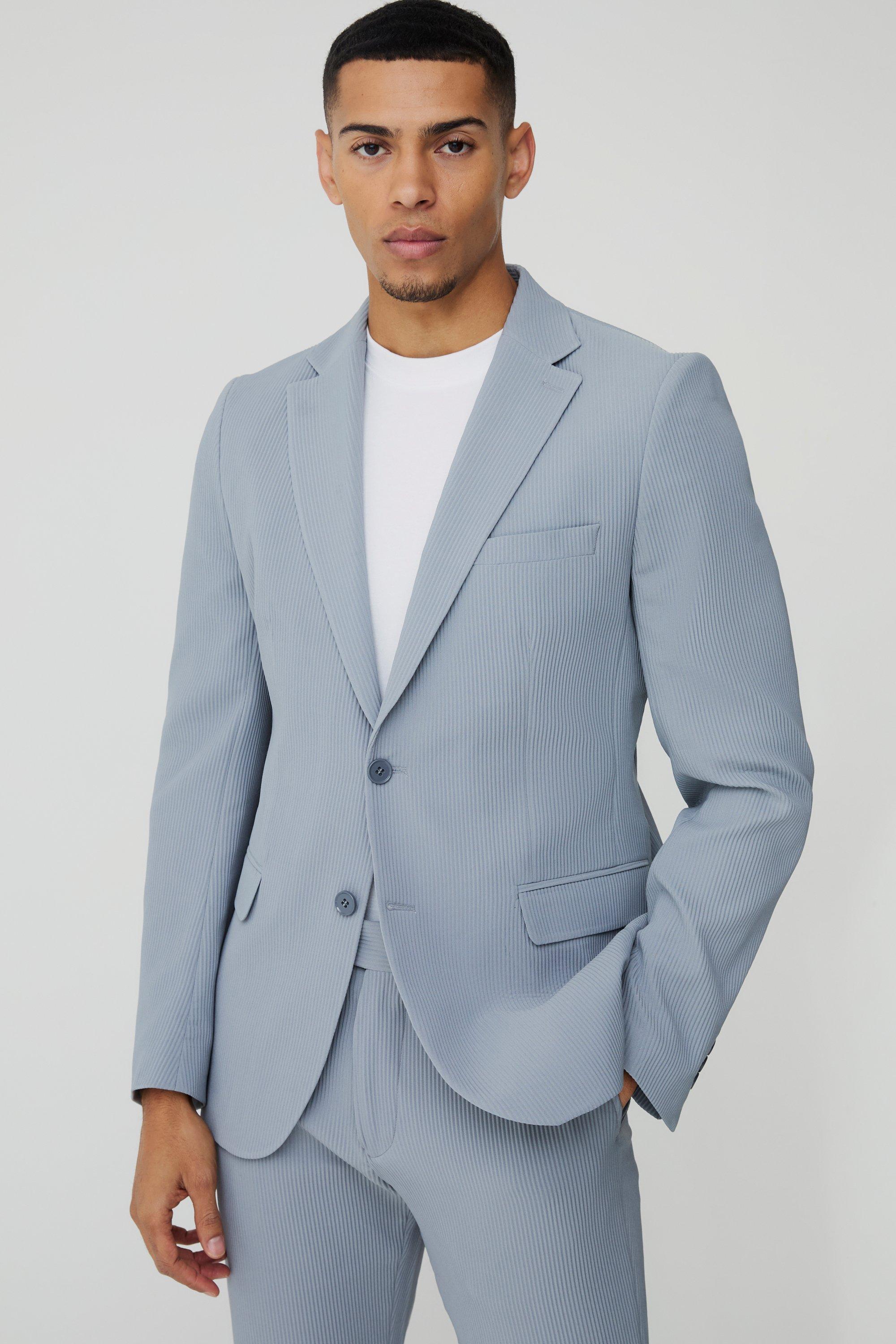 Slim Fit Pleated Blazer | boohooMAN USA Product Image