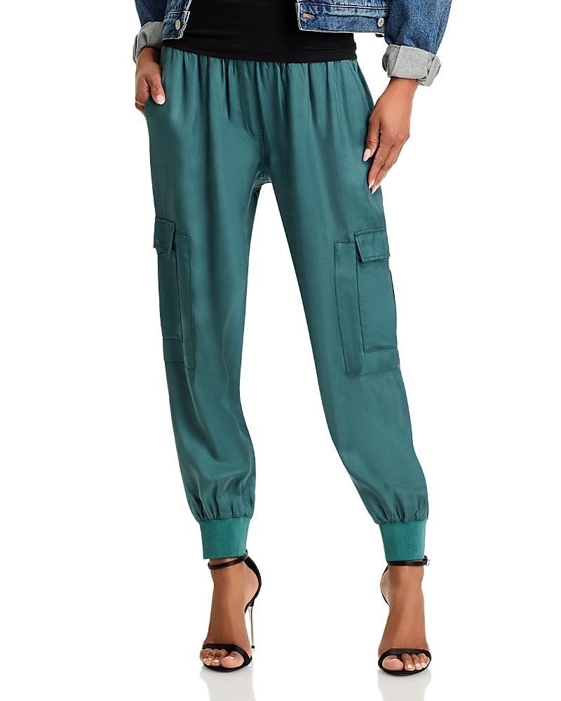 Cinq A Sept Giles High Waist Jogger Pants In Green Onyx Product Image