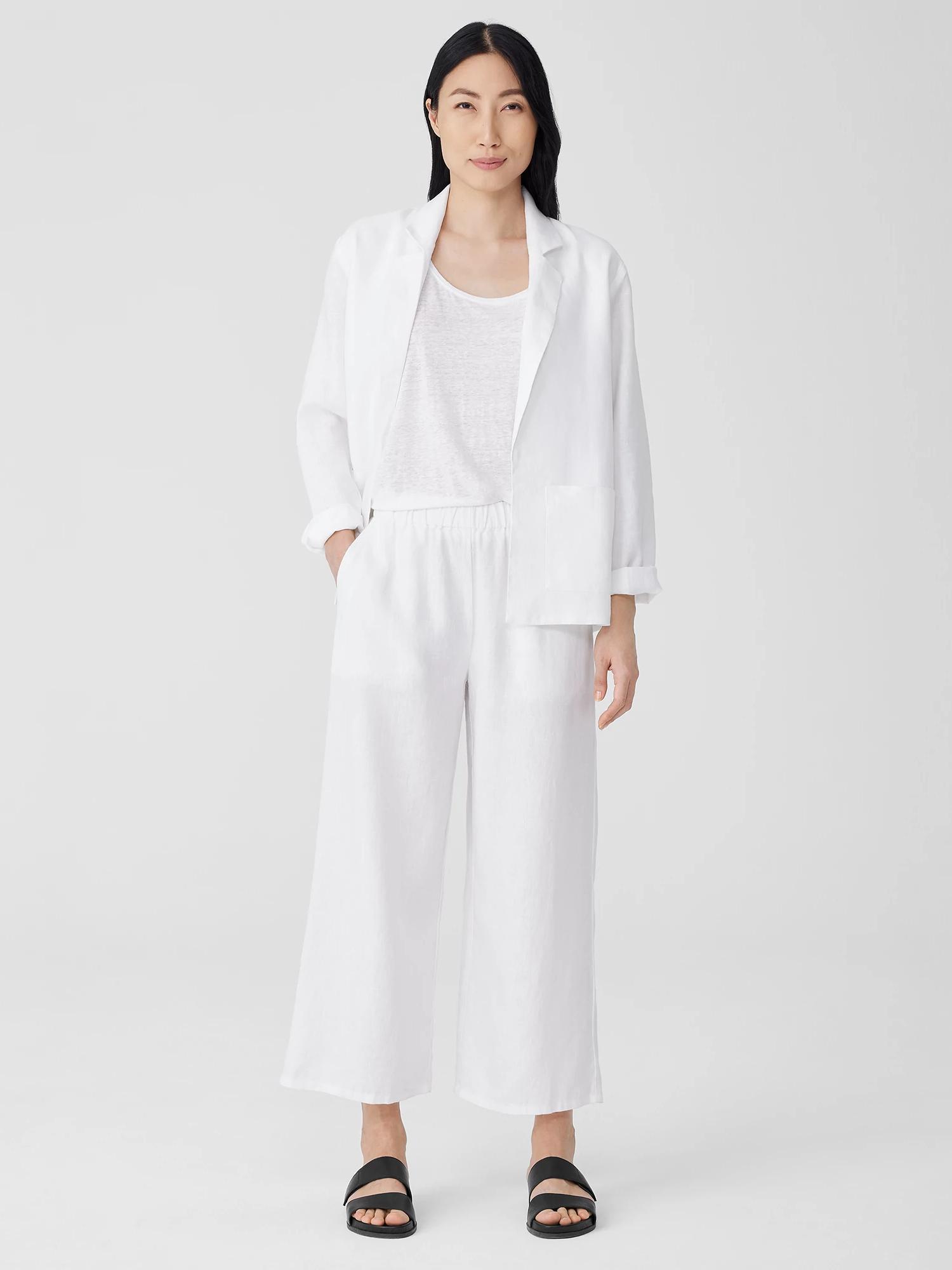 EILEEN FISHER Organic Linen Wide-Leg Pantfemale Product Image