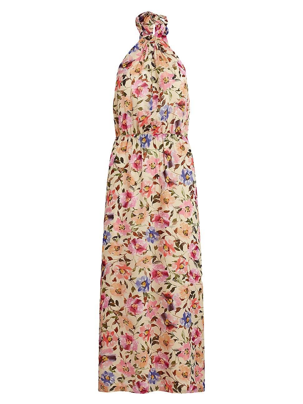 Womens The Standout Floral Halter Maxi Dress Product Image