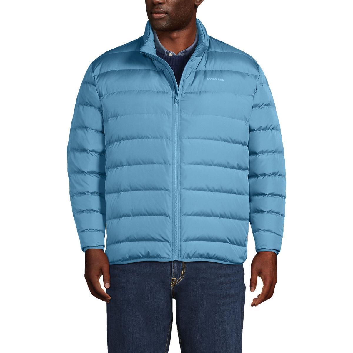 Big & Tall Lands End Big Down Puffer Winter Coat, Mens Product Image