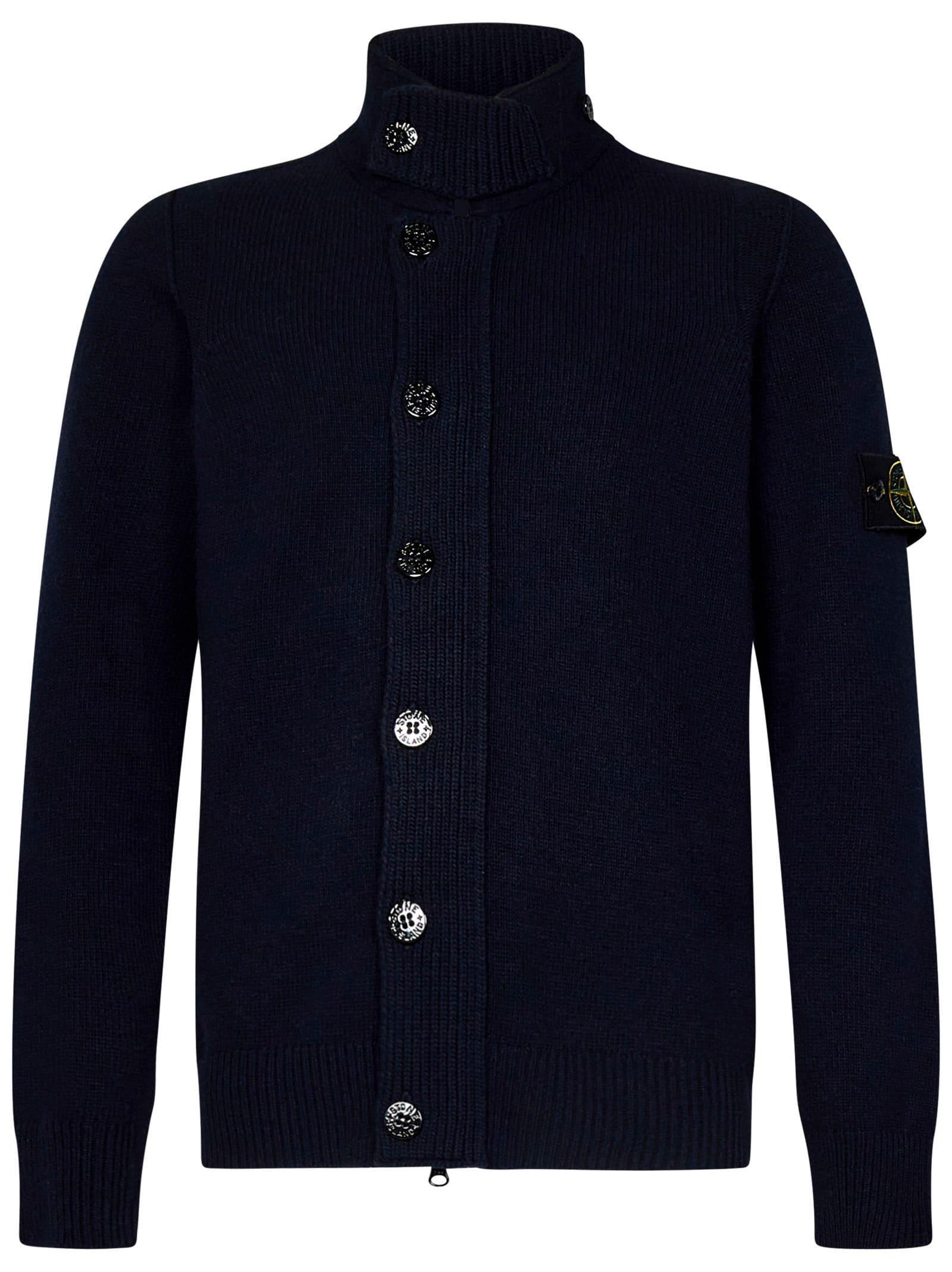 STONE ISLAND Cardigan In Blue Product Image