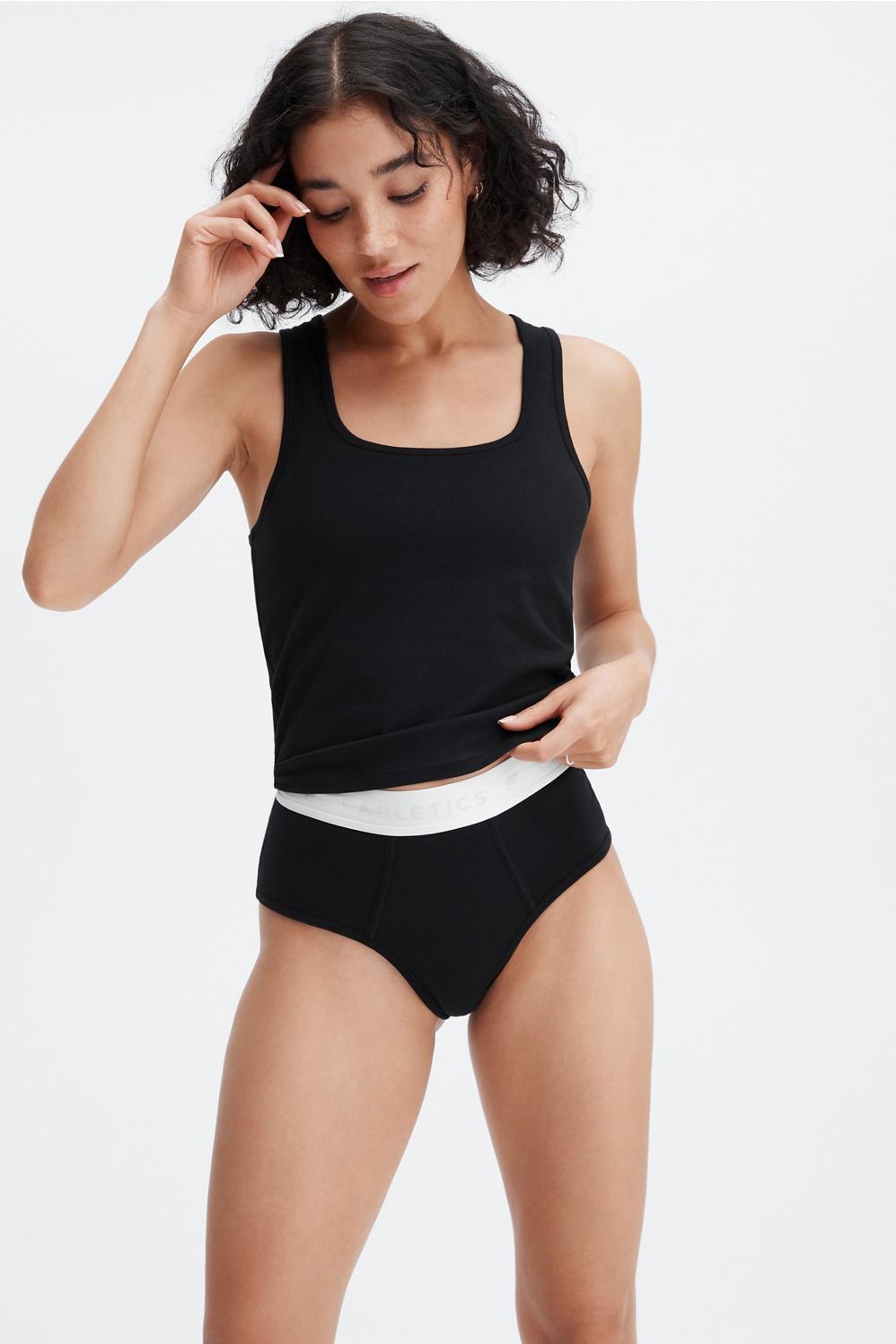 Fabletics 24-7 High-Waisted Brief Womens black Size S Product Image