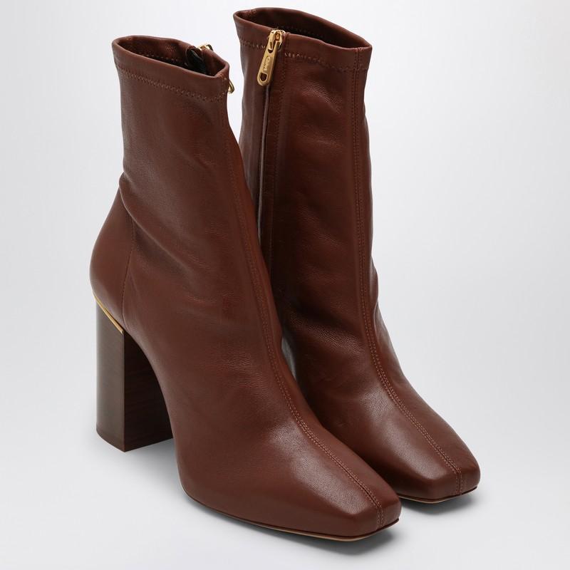 CHLOÉ Cognac-coloured Ambre Ankle Boot In Brown Product Image