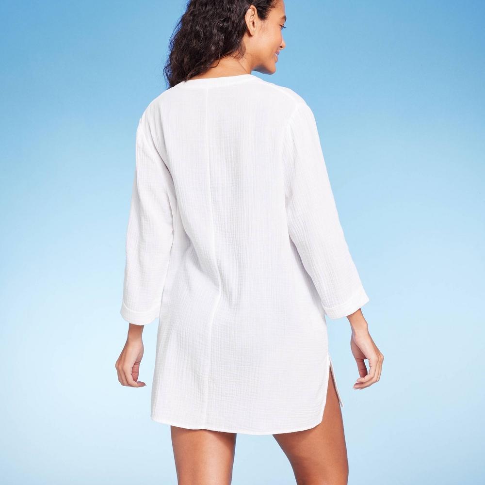 Womens Pullover Tunic Swimsuit Cover Up - Kona Sol White M Product Image