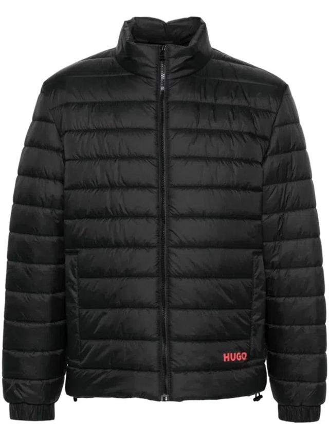 HUGO BOSS Logo-print Padded Jacket In Black Product Image