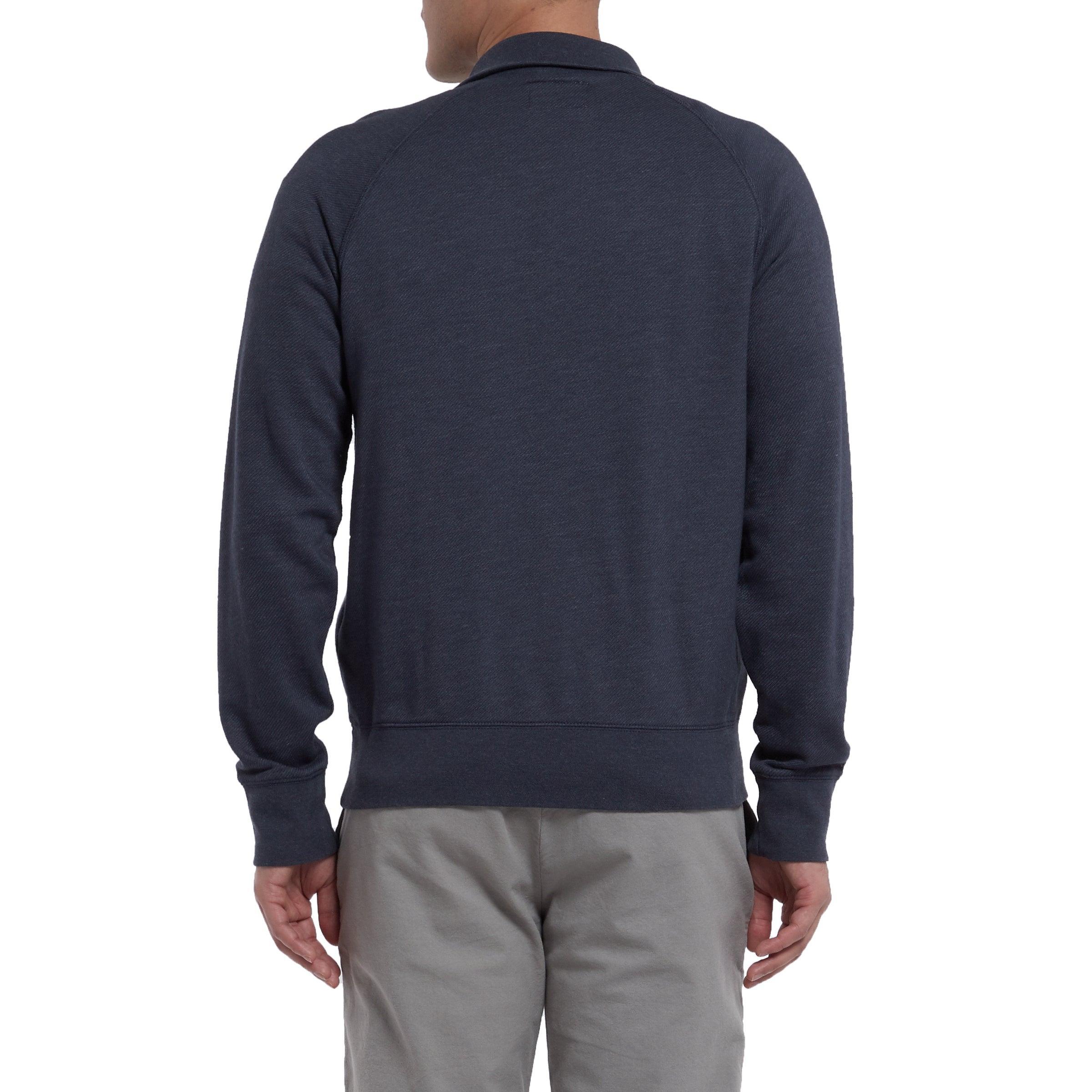 Hudson Textured Half Zip - Blue Night (Final Sale) Product Image