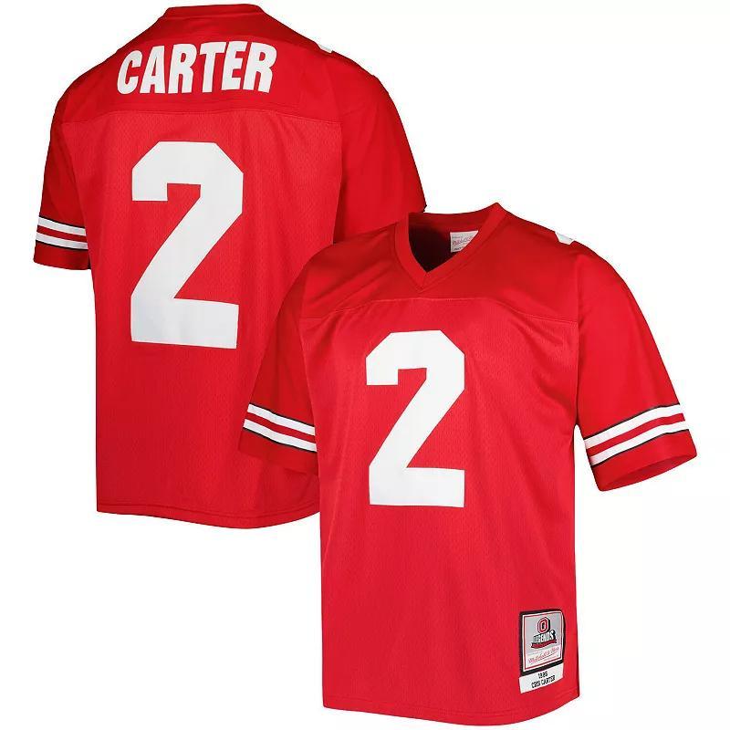 Mens Mitchell & Ness Cris Carter Scarlet Ohio State Buckeyes Authentic Jersey - Scarlet Product Image