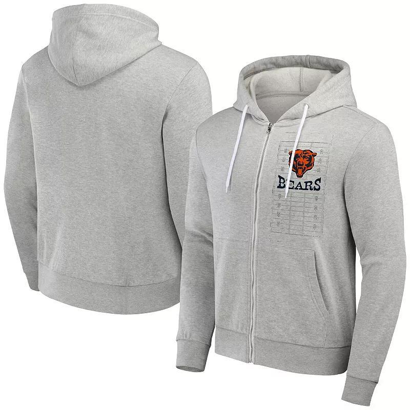 Mens NFL x Darius Rucker Collection by Fanatics Heather Gray Chicago Bears Domestic Full-Zip Hoodie Product Image