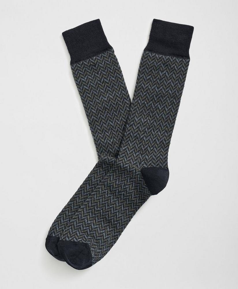 Wool Blend Herringbone Socks Product Image