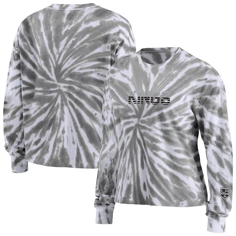 Womens WEAR by Erin Andrews Blue Toronto Maple Leafs Tie-Dye Long Sleeve T-Shirt Product Image