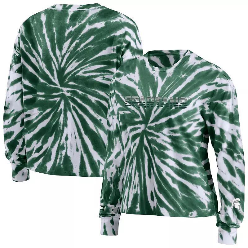 Womens WEAR by Erin Andrews Oregon Ducks Tie-Dye Long Sleeve T-Shirt Product Image