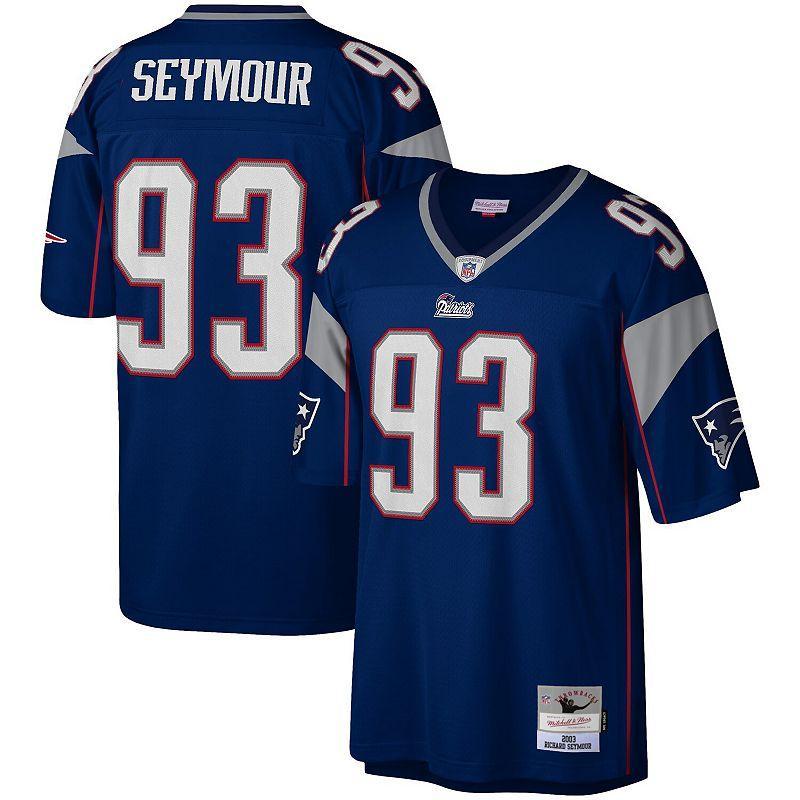 Mens Mitchell & Ness Richard Seymour New England Patriots Legacy Replica Jersey Blue Product Image