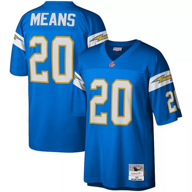 Mens Mitchell & Ness Natrone Means Powder Blue Los Angeles Chargers Legacy Replica Jersey Product Image