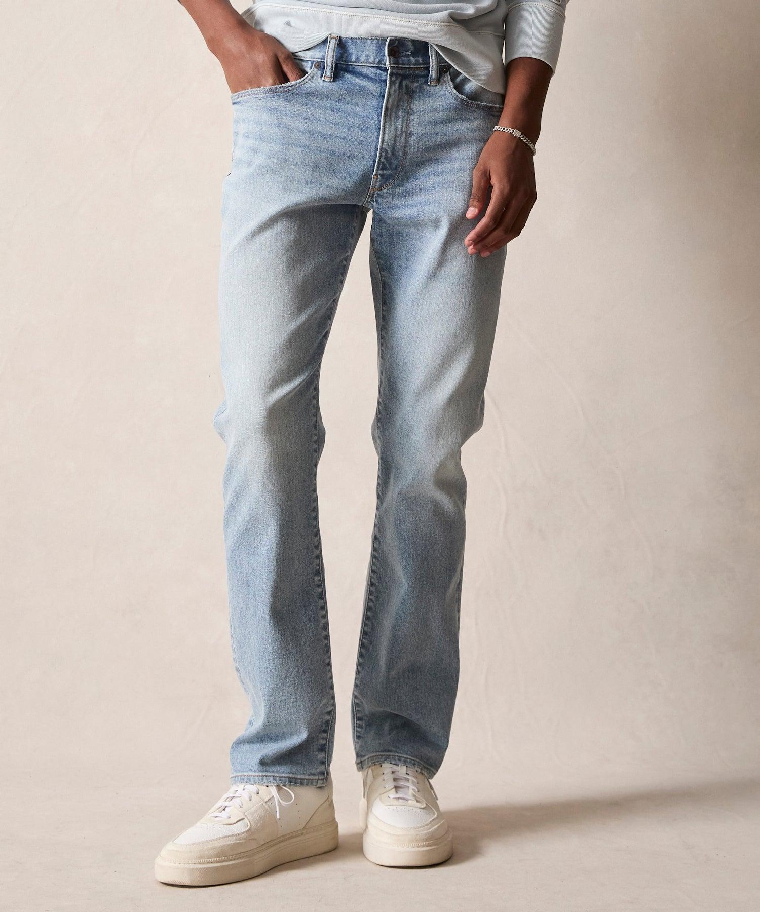 Vintage Straight Fit Stretch Jean in Mid Blue Wash Product Image