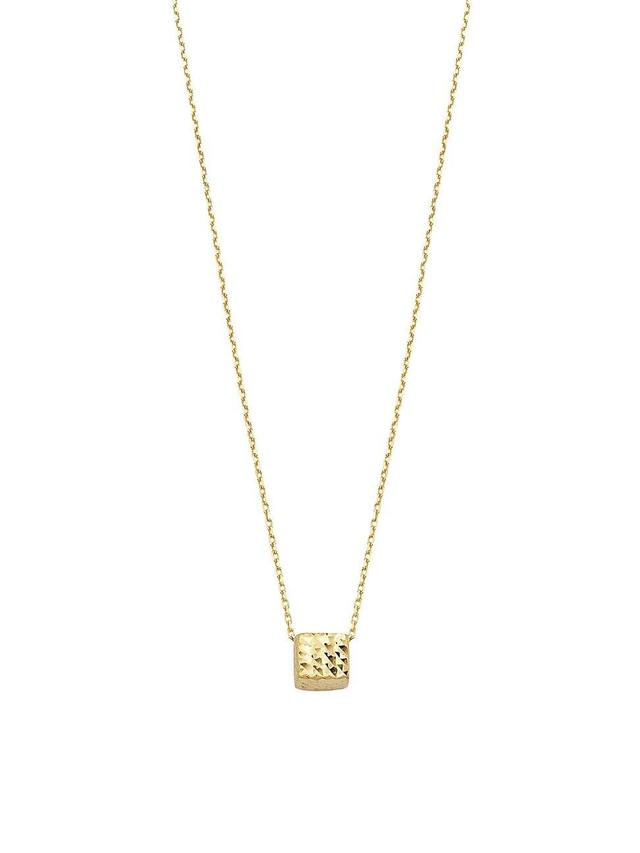 Womens 14K Yellow Gold Cubism Pendant Necklace Product Image