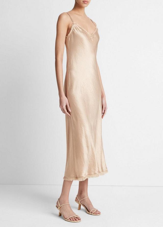 Satin Frayed-Edge Bias Camisole Dress Product Image