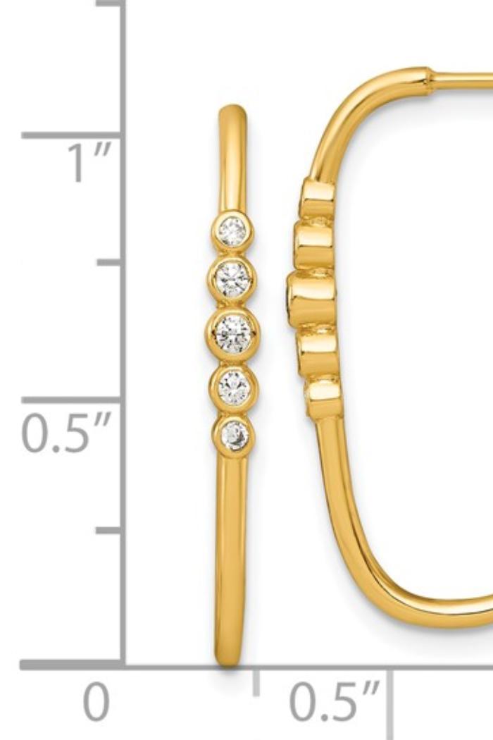 Cubic Zirconia half Hoops Product Image