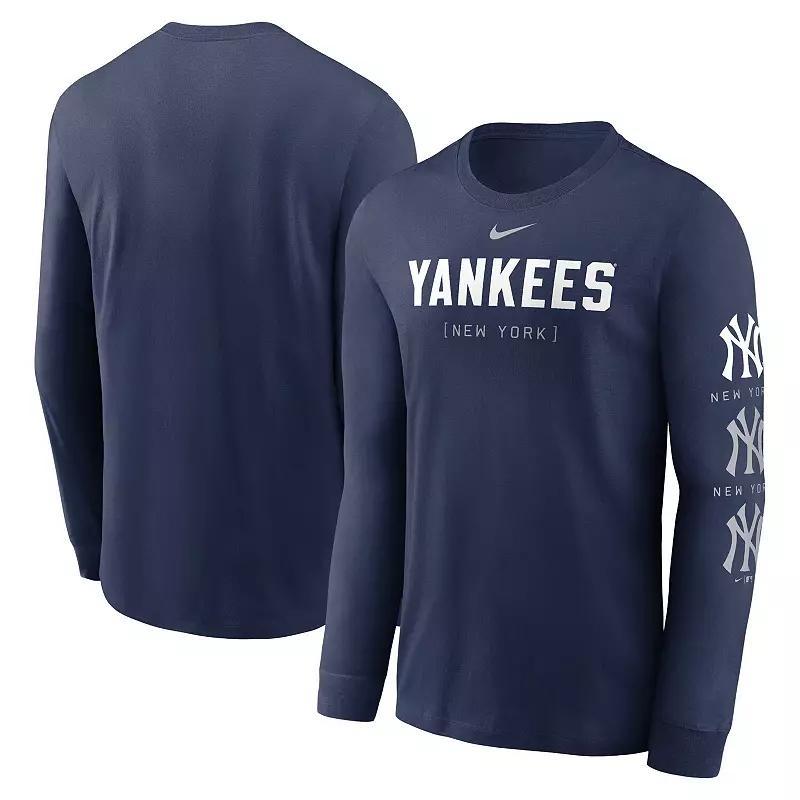 Mens Nike Navy New York Yankees Repeater Long Sleeve T-Shirt YNK Blue Product Image