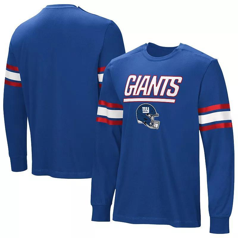 Mens Royal New York Giants Hands Off Long Sleeve Adaptive T-Shirt Product Image