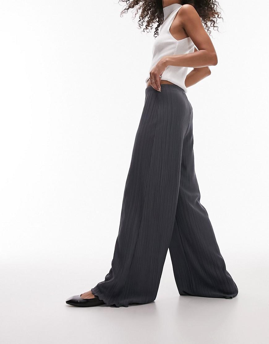 Topshop plisse wide leg pants Product Image