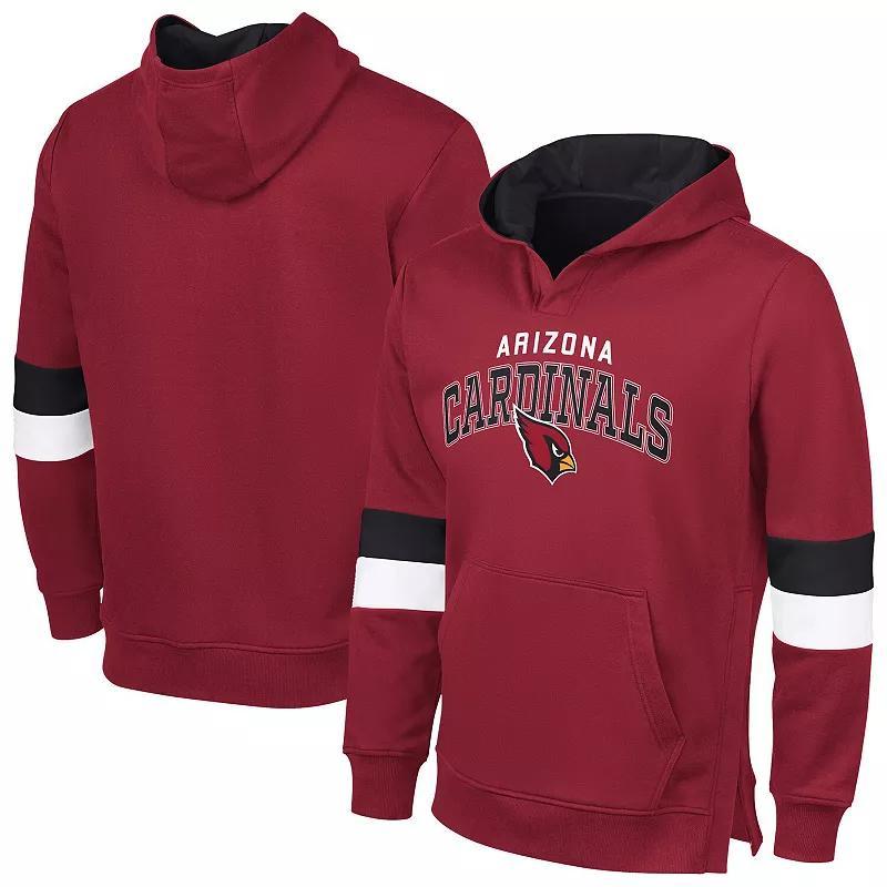 Mens G-III Sports by Carl Banks Cardinal/Black Arizona Cardinals Adaptive Faceoff Pullover Hoodie Product Image