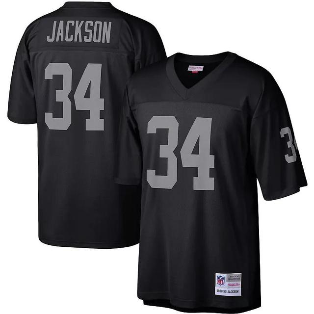 Mens Mitchell & Ness Bo Jackson Black Las Vegas Raiders Legacy Replica Jersey Product Image