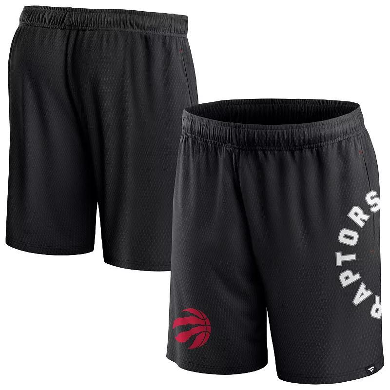 Mens Fanatics Branded Black Toronto Raptors Post Up Mesh Shorts Product Image