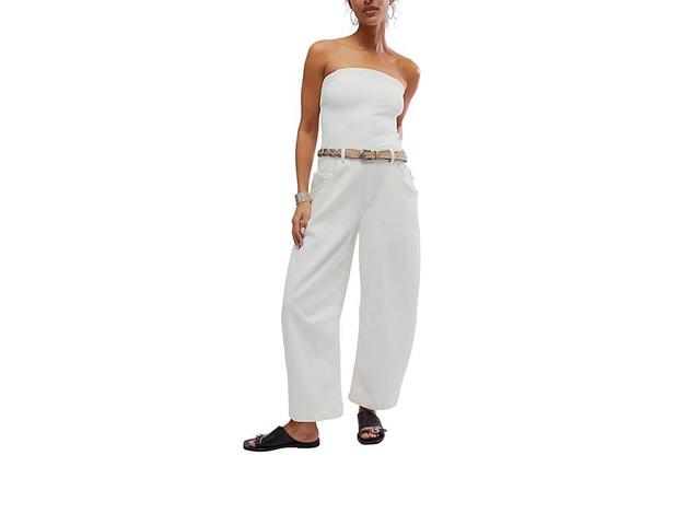 Free People Je Suis Pret Barrel Jumps (Stone White) Women's Jumpsuit & Rompers One Piece Product Image