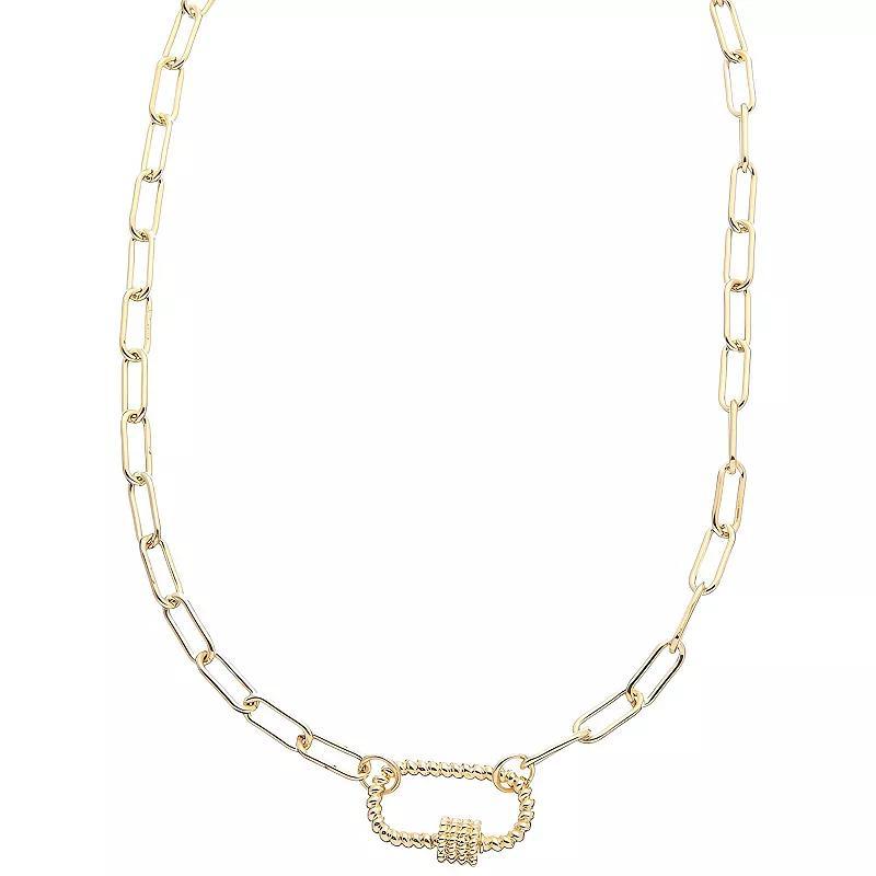 Juvell 18k Gold Plated Link Necklace, Womens Gold Tone Product Image