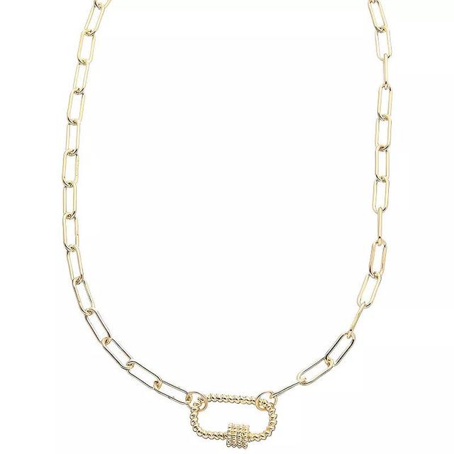 Juvell 18k Gold Plated Link Necklace, Womens Gold Tone Product Image