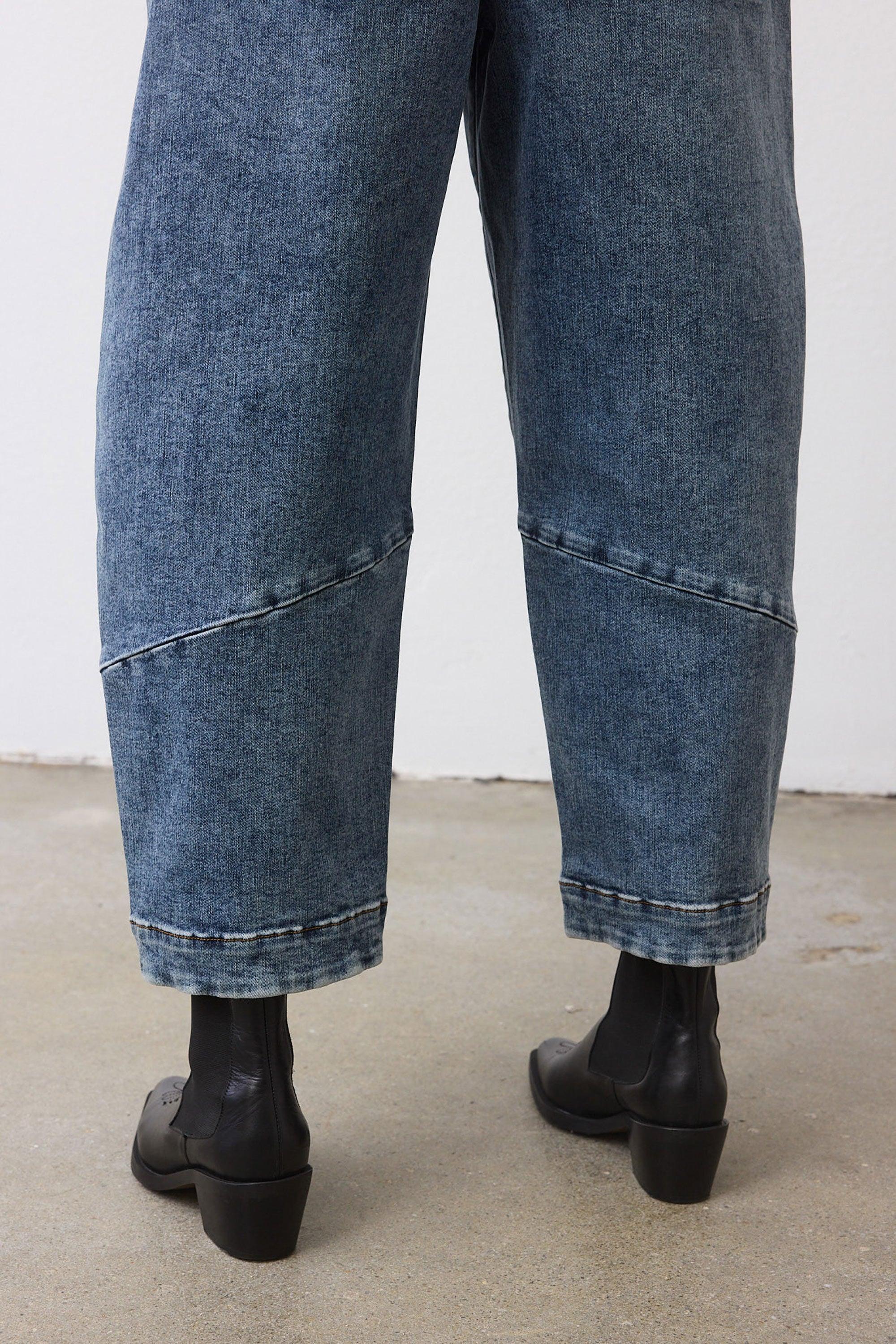 The Petite Slouchy Denim Pants Product Image