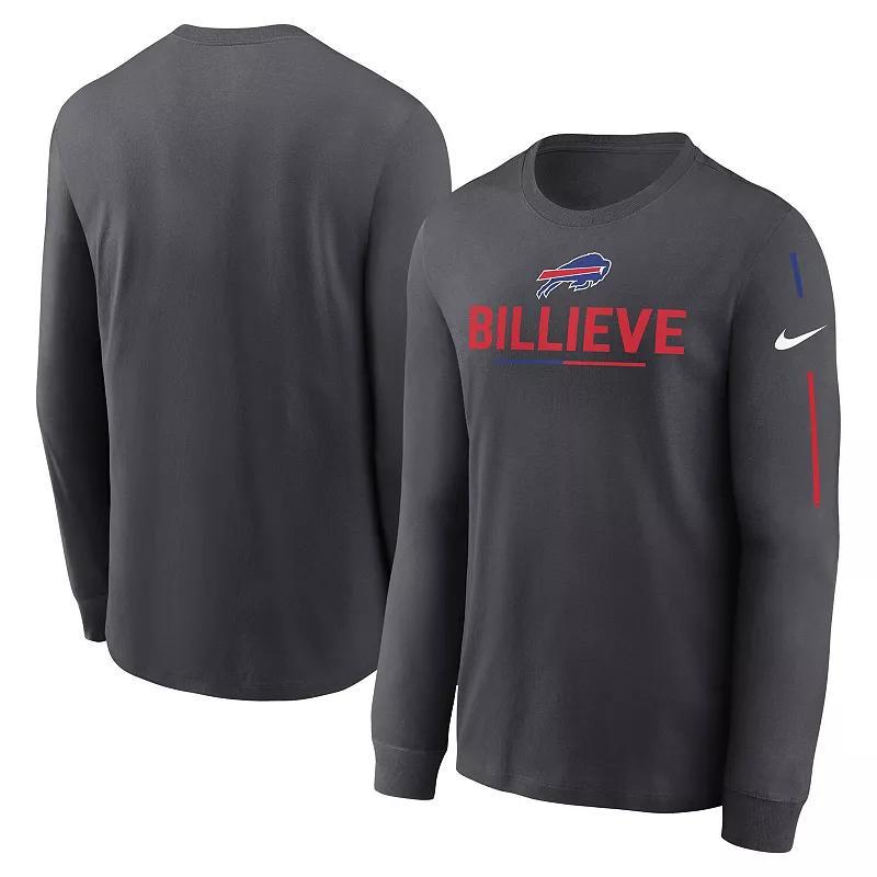 Mens Nike Black New Orleans Saints Team Slogan Long Sleeve T-shirt Product Image