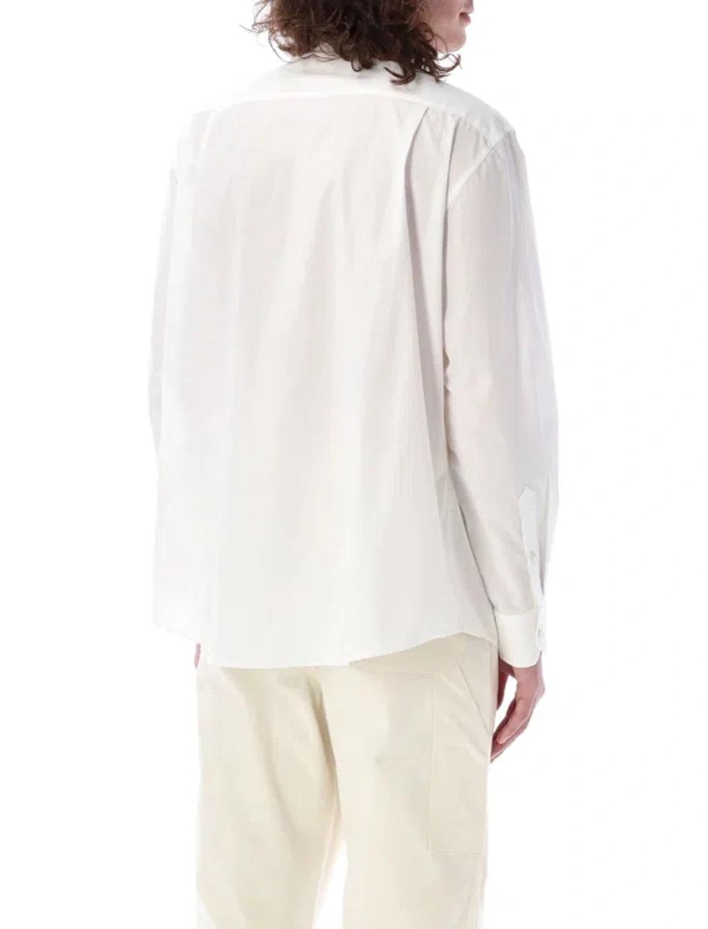 BODE Monogrammed Poplin Shirt In White Product Image