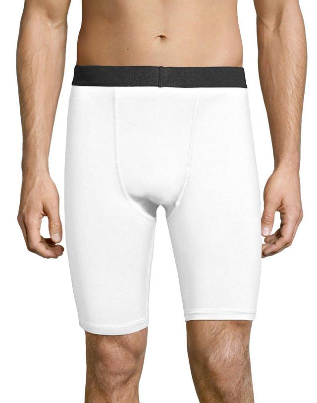 Hanes Sport Mens Performance Compression Shorts, 9 Ebony/Ebony 2XL Product Image