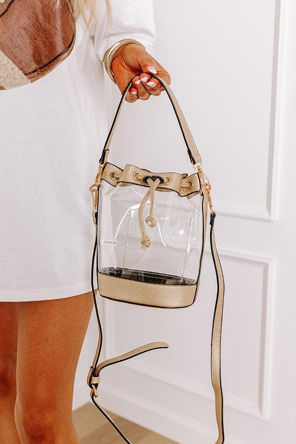 Pep Rally Ready Bucket Bag in Gold Product Image