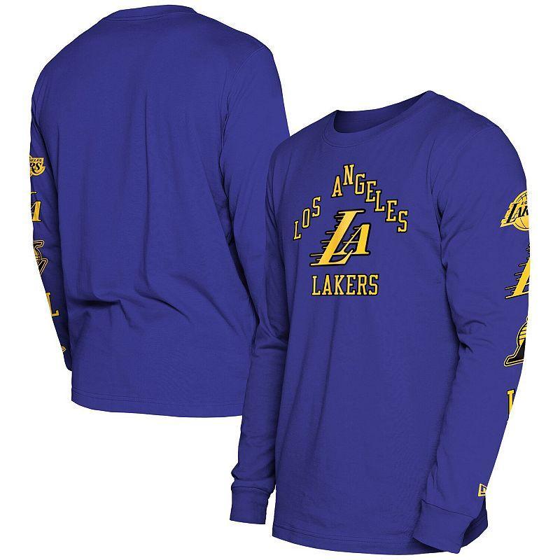 Mens New Era Los Angeles Lakers 2023/24 City Edition Long Sleeve T-Shirt product image