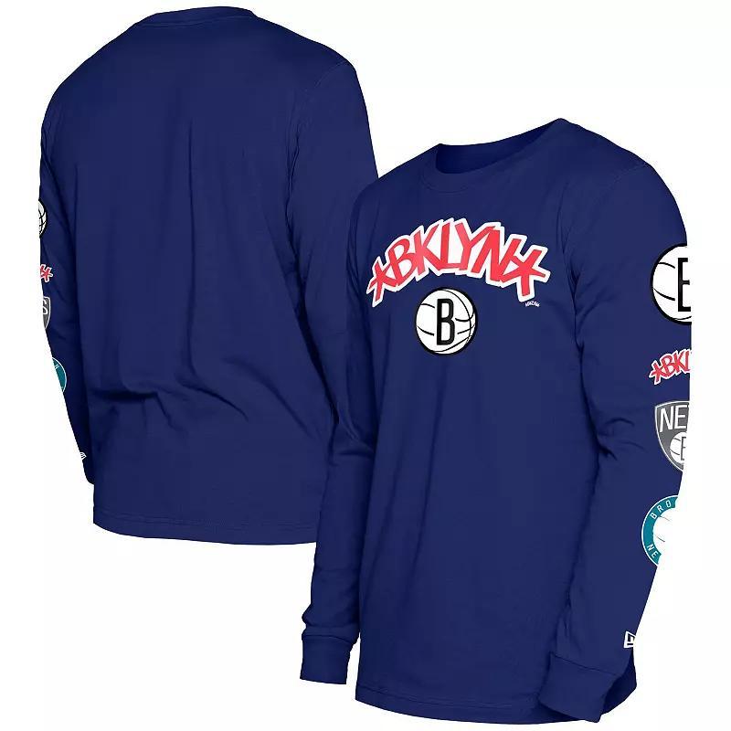 Mens New Era Blue Brooklyn Nets 2023/24 City Edition Long Sleeve T-shirt Product Image