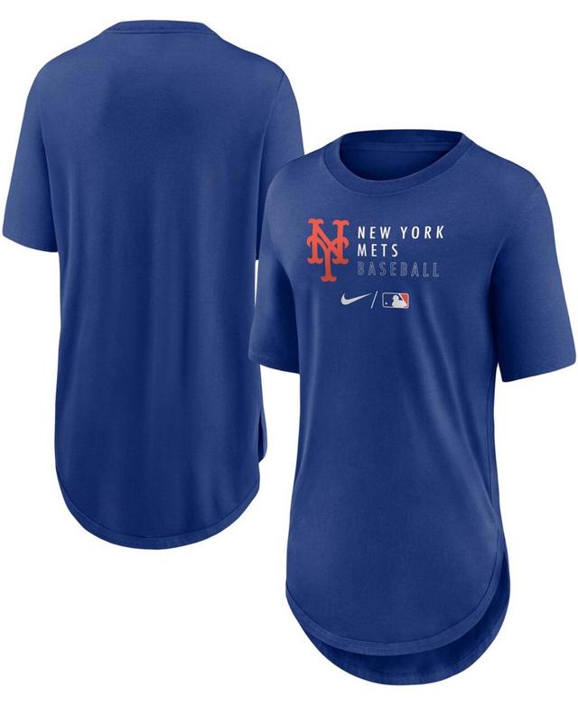 Womens Royal New York Mets Authentic Collection Baseball Fashion Tri-Blend T-shirt Product Image