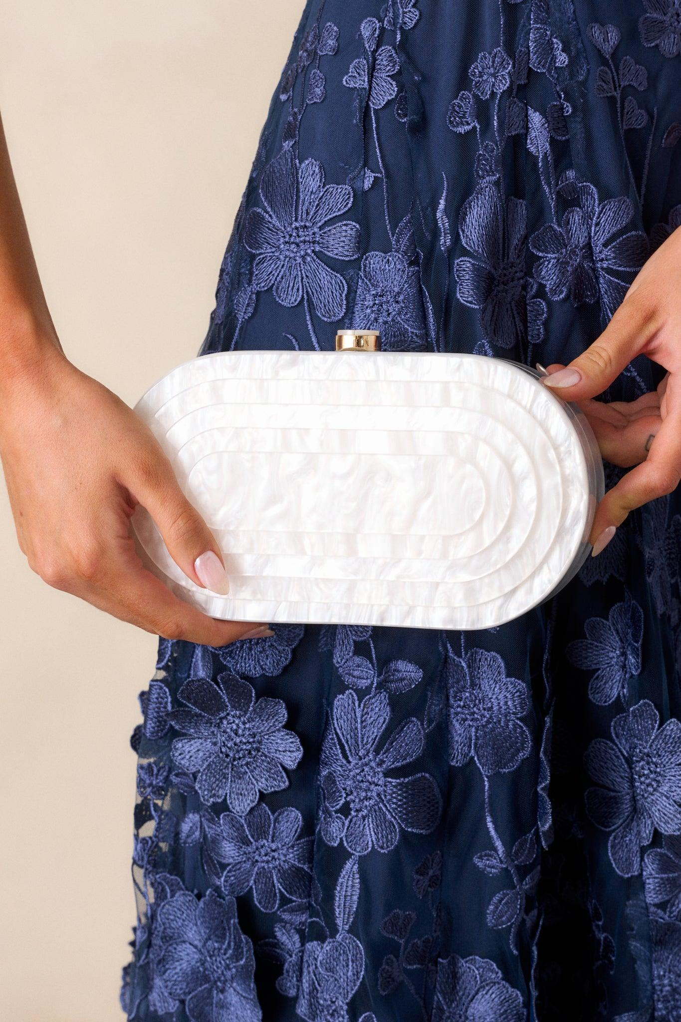 Solstice Dance Ivory Pearlescent Clutch Product Image