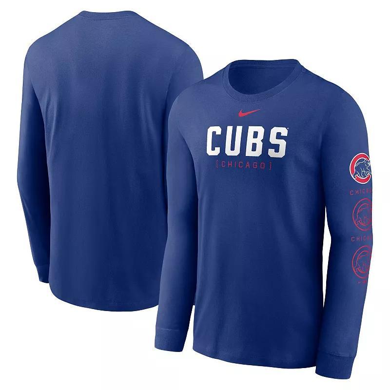 Mens Nike Seattle Mariners Repeater Long Sleeve T-Shirt Blue Product Image