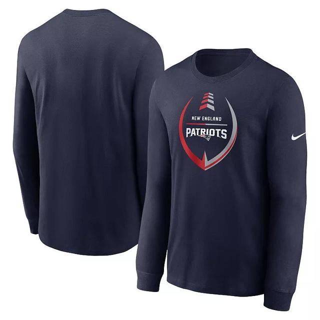 Mens Nike Navy New England Patriots Icon Legend Long Sleeve T-shirt Product Image